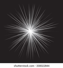 Hipster Style Retro Starburst. Good for Badge, Label or Logo. Vintage Vector Illustration.