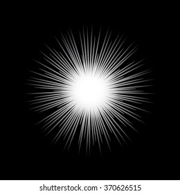 Hipster Style Retro Starburst. Good for Badge, Label or Logo. Vintage flat vector illustrations isolate 