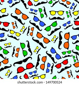 Hipster style seamless pattern
