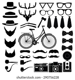 Hipster style set 3 . Ilustração vetorial