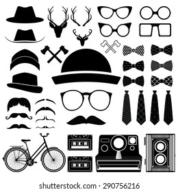 Hipster style set 4 . Vector illustration