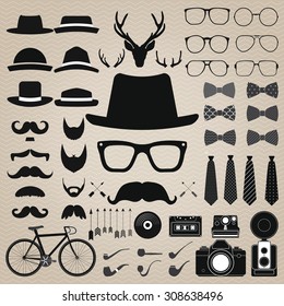 Hipster style set 5 . Vector illustration