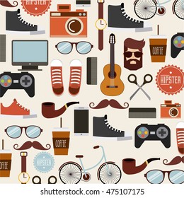 hipster style set collection isolated icons vector illustration design