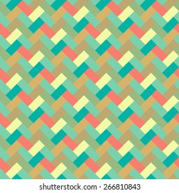 Hipster style vector pattern in retro colors. Seamless texture for web, print, fabric, textile, website, card background, summer spring fashion, wrapping paper, wallpaper
