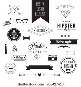 Hipster Style Vintage Design Elements