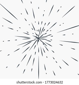 hipster style vintage monochrome star burst with ray