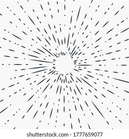 hipster style vintage monochrome star burst with ray