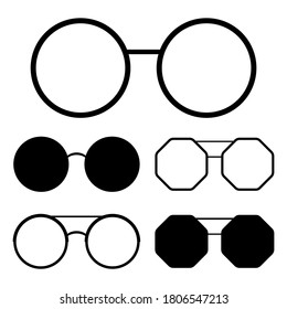 Hipster sunglasses vector design illustration isolated on white background
