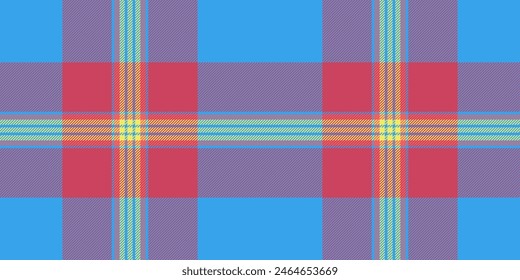 Textil hipster textura sin fisuras, elegante patrón a cuadros. Vector de tela de fondo tartán de servicio en colores rojo y cian.