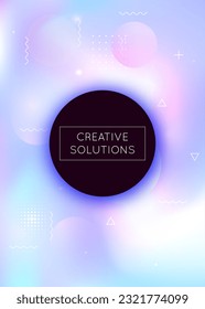 Hipster Texture. Dynamic Flyer. Vibrant Dots. Modern Fluid. Violet Space Design. Round Graphic. Neon Shape. Magic Luminous Elements. Purple Hipster Texture