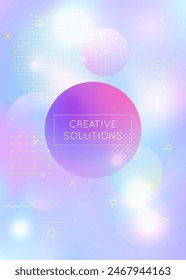 Hipster Texture. Hologram Shape. Tech Futuristic Backdrop. Neon Presentation. Light Vector. Violet Soft Fluid. Science Flyer. Simple Dots. Purple Hipster Texture