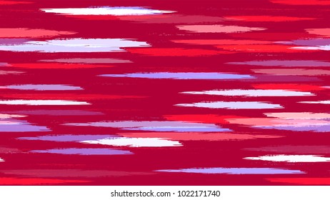 Hipster Texture with Strokes and Stripes. Hand Painted Fashion Seamless Pattern. Dyed Stripes in Watercolor Style. Packaging, Fabric Print Design Pattern.