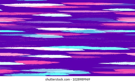 Hipster Texture with Strokes and Stripes. Hand Painted Fashion Seamless Pattern. Painted Watercolor Style Texture. Advertising, Cover Print Design Background.