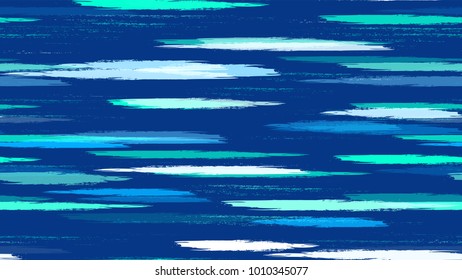 Hipster Texture with Strokes and Stripes. Paintbrush Lines Seamless Pattern. Holiday, Summer Watercolor Texture. Advertising, Cover Print Design Pattern.