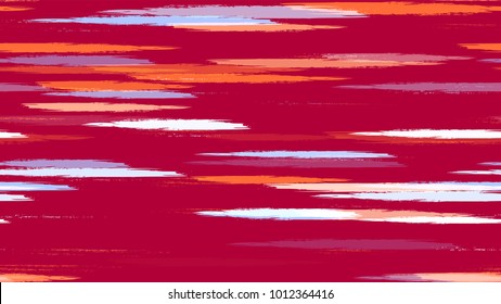 Hipster Texture with Strokes and Stripes. Paintbrush Lines Seamless Pattern. Paint Watercolor Style Stripes. Advertising, Cover Print Design Pattern.