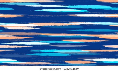 Hipster Texture with Strokes and Stripes. Paintbrush Lines Seamless Pattern. Paint Watercolor Style Stripes. Advertising, Cover Print Design Background.
