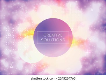 Hipster Texture. Vibrant Flyer. Round Business Composition. Violet Magic Fluid. Geometric Presentation. Summer Dots. Tech Concept. Gradient Shape. Blue Hipster Texture