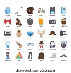 hipster , Thin Line and Pixel Perfect Icons