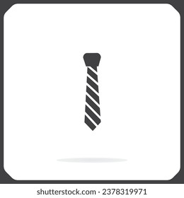 Hipster tie icon. Tie Flat Icon.