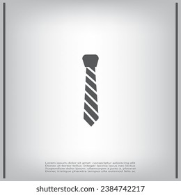 Hipster tie icon. Tie Flat Icon.