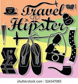 hipster and travel concept.