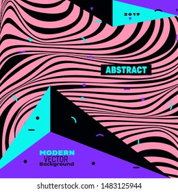 Hipster trendy geometric abstract background. Minimal cover or banner design.