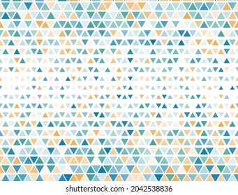 Hipster triangles halftone pattern. Fade triangular shapes cover background. Digital triangles halftone geometry.
