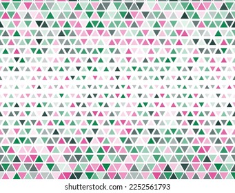 Hipster triangles halftone wallpaper. Fade triangular shapes cover backdrop. Chevron triangles halftone grid.