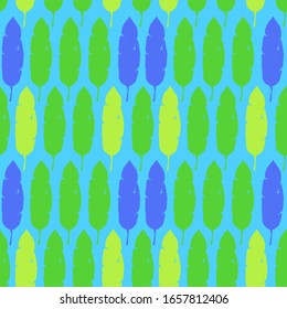 Hipster Tropical Vector Seamless Pattern. Beautiful Male Shirt Female Dress Texture. Drawn Floral Background. Banana Leaves Feather Dandelion Monstera Tropical Seamless Pattern. Cool Summer Fashion.