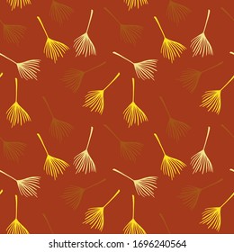 Hipster Tropical Vector Seamless Pattern. Banana Leaves Dandelion Monstera Feather Tropical Seamless Pattern. Elegant Male Shirt Female Dress Texture. Drawn Floral Background. Chic Summer Fashion.