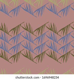 Hipster Tropical Vector Seamless Pattern. Elegant Male Shirt Female Dress Texture. Fine Summer Fashion. Banana Leaves Dandelion Feather Monstera Tropical Seamless Pattern. Drawn Floral Background.