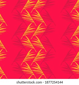 Hipster Tropical Vector Seamless Pattern. Chic Summer Textile. Beautiful Male Shirt Female Dress Texture.