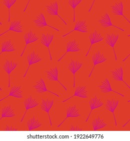 Hipster Tropical Vector Seamless Pattern. Banana Leaves Monstera Feather Dandelion Tropical Seamless Pattern. Nice Summer Fabrics. Drawn Floral Background. Beautiful Male Shirt Female Dress Texture.