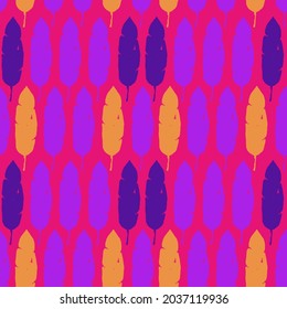 Hipster Tropical Vector Seamless Pattern. Elegant Male Shirt Female Dress Texture. Cool Summer Fashion. Monstera Dandelion Banana Leaves Feather Tropical Seamless Pattern. Painted Floral Background.