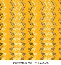 Hipster Tropical Vector Seamless Pattern. Chic Summer Textile. Banana Leaves Feather Monstera Dandelion Tropical Seamless Pattern. Beautiful Male Shirt Female Dress Texture. Doodle Floral Background.