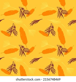 Hipster Tropical Vector Seamless Pattern. Feather Monstera Dandelion Banana Leaves Tropical Seamless Pattern. Painted Floral Background. Beautiful Male Shirt Female Dress Texture. Chic Summer Textile.