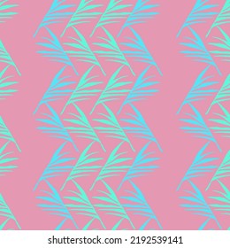 Hipster Tropical Vector Seamless Pattern. Chic Summer Fashion. Drawn Floral Background. Dandelion Feather Monstera Banana Leaves Tropical Seamless Pattern. Elegant Male Shirt Female Dress Texture.