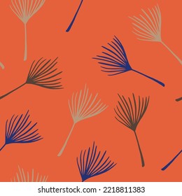 Hipster Trópico Vector sin inconvenientes. Hermosa textura de ropa de mujer con camiseta masculina. Moda De Verano Chic. La Pluma Monstera Dandelion Banana Deja Un Patrón Tropical Sin Marea. Fondo Floral Pintado.