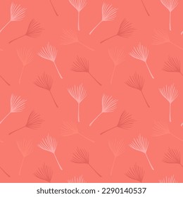 Hipster Tropical Vector Seamless Pattern. Dandelion Monstera Feather Banana Leaves Tropical Seamless Pattern. Painted Floral Background. Elegant Male Shirt Female Dress Texture. Fine Summer Fabrics.