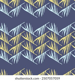 Hipster Tropical Vector Seamless Pattern. Elegant Male Shirt Female Dress Texture. Doodle Floral Background. Dandelion Banana Leaves Monstera Feather Tropical Seamless Pattern. Chic Summer Fabrics.