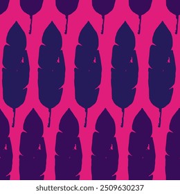 Hipster Tropical Vector Seamless Pattern. Drawn Floral Background. Chic Summer Fashion. Banana Leaves Feather Dandelion Monstera Tropical Seamless Pattern. Elegant Male Shirt Female Dress Texture.