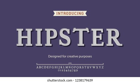 Hipster typeface.For labels and different type designs