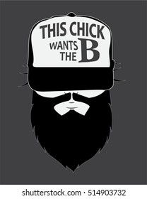Hipster Typography, Tshirt design, vector art, layered Eps 10