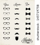 Hipster vector design set