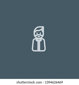 Hipster vector icon. Hipster concept stroke symbol design. Thin graphic elements vector illustration, outline pattern for your web site design, logo, UI. EPS 10.