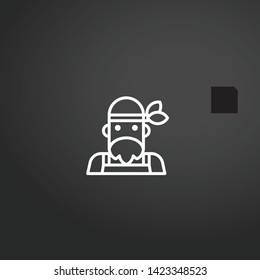 Hipster vector icon. Hipster concept stroke symbol design. Thin graphic elements vector illustration, outline pattern for your web site design, logo, UI. EPS 10.