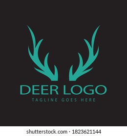 hipster vintage deer elk logo icon vector in trendy style illustration.