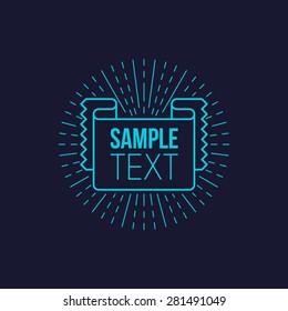 Hipster Vintage Label, Logotype, Insignia, Badge for Your Business