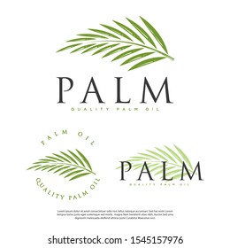 hipster vintage palm leaf vector logo