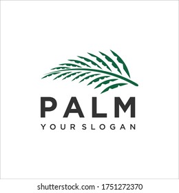 Logo vectorial de hoja de palma vintage de Hipster